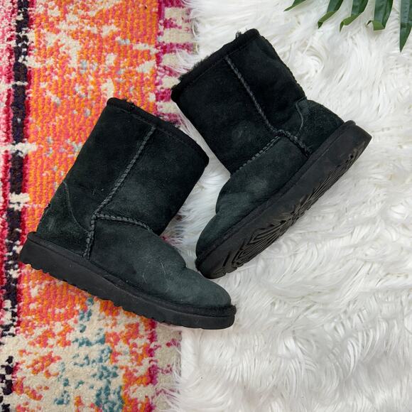UGG Black Classic II Boot Kids Girls 10 Style 5251T Winter Snow Cozy Neutral - Picture 5 of 9